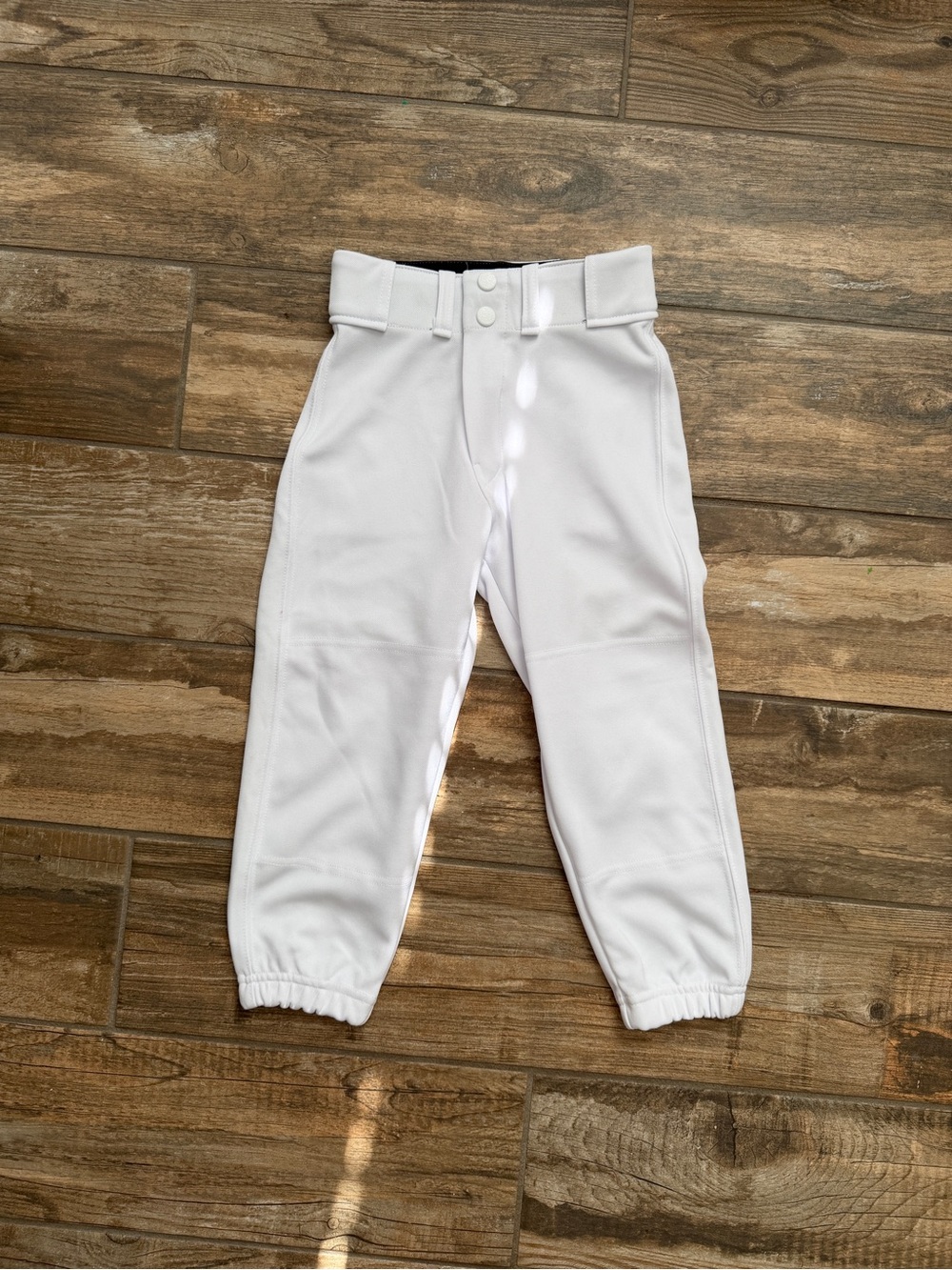 Kids White Baseball Pants - Elastic Ankles youth xsmall Franklin